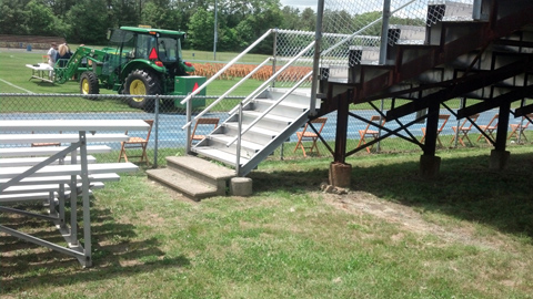 Custom aluminum bleacher fabrication, MA, RI