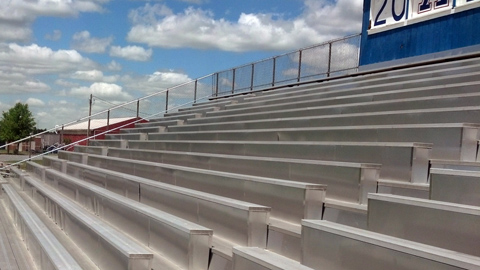 Custom aluminum bleacher fabrication, MA, RI