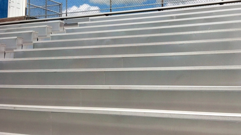Custom aluminum bleacher fabrication, MA, RI Custom aluminum bleacher fabrication, MA, RI