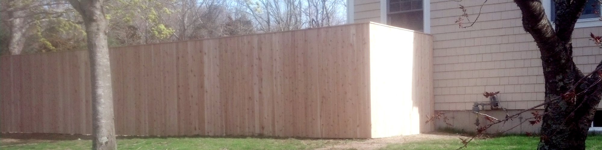 Wooden privacy fencing, wood fences - Lakeville, Freetown, Rochester, Fairhaven, MA