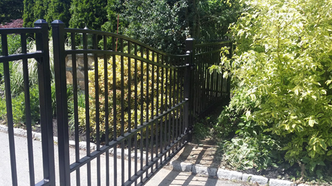 Custom iron security gates, ornamental wrought iron entry gates, iron estate gates, driveway entry gates, MA, RI