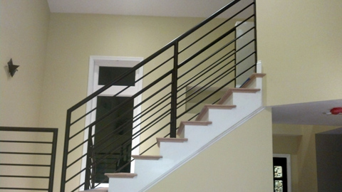 Interior railings, ornamental wrought iron rails, spiral staircases, iron hand rails, staircase railings, MA, RI