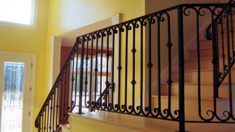 Ornamental wrought iron rails, interior railings, spiral staircases, iron hand rails, staircase railings, MA, RI Ornamental wrought iron rails, interior railings, spiral staircases, iron hand rails, staircase railings, MA, RI