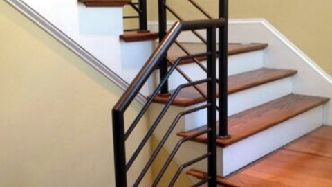 Ornamental wrought iron rails, interior railings, spiral staircases, iron hand rails, staircase railings, MA, RI